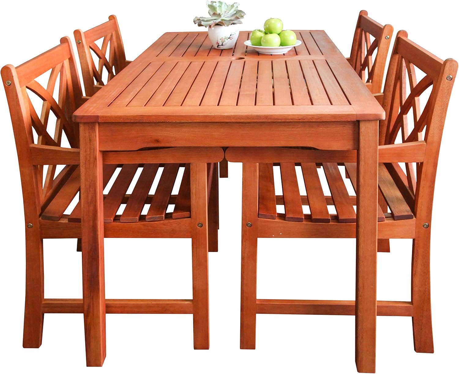 B&Agrave;N ĂN CHỮ NHẬT NGO&Agrave;I TRỜI SUNFURN 150CM (V98) - GỖ BẠCH Đ&Agrave;N NAM PHI
