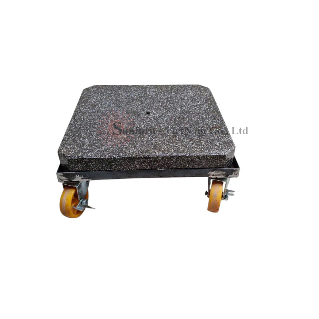 Ch&acirc;n đế d&ugrave; xi măng phủ hoa cương  (C&oacute; k&egrave;m sẵn ống nối v&agrave; b&aacute;nh xe)